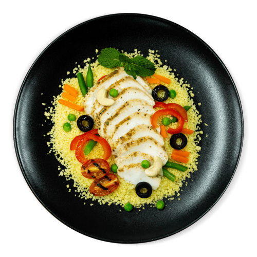 Cous cous con pollo oriental
